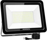 Load image into Gallery viewer, MORSEN Flood Light, Super Bright Outdoor Security Lights UL Certificated Plug, IP66, 5000K