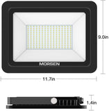 Load image into Gallery viewer, MORSEN Flood Light, Super Bright Outdoor Security Lights UL Certificated Plug, IP66, 5000K